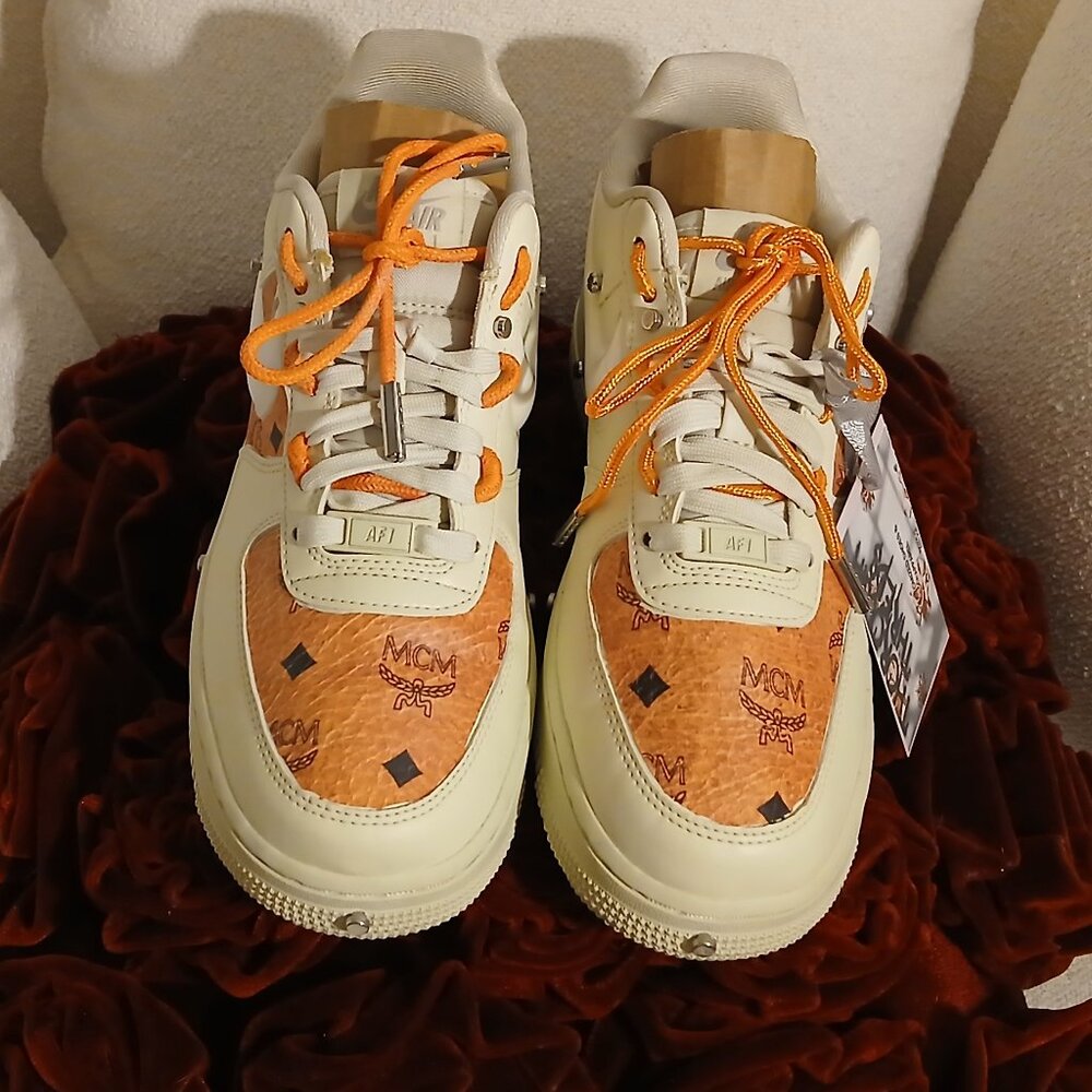 Mcm x AF1s Size 8.5 Wmns ✨️🧡✨️